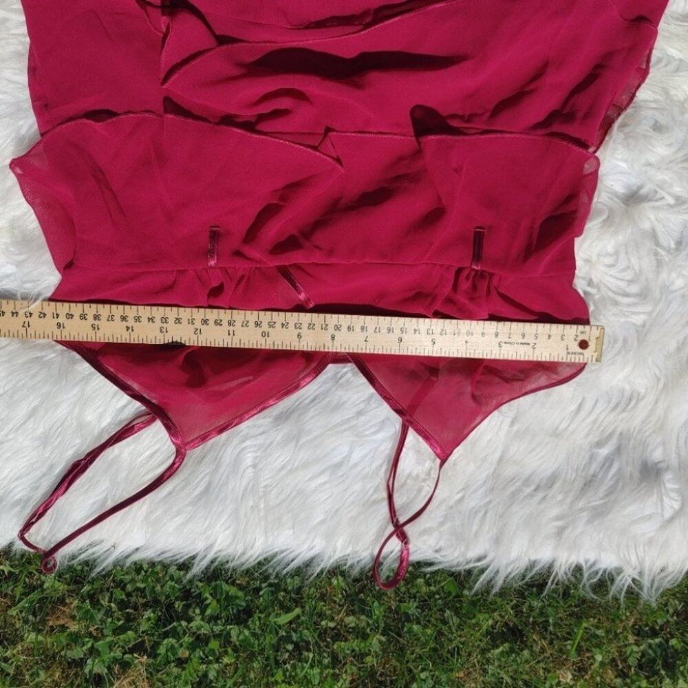 La Vie En Rose Size Medium M Red Layered Frill Lingerie Sexy Cute Red Valentines - Picture 8 of 9